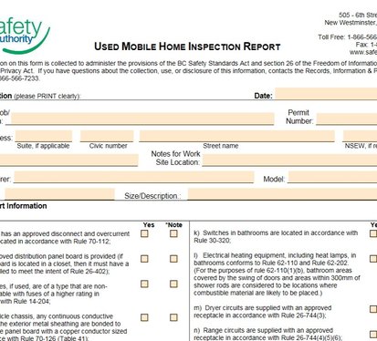 mobile home engineer report